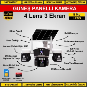 Full HD G�ne� Panelli G�venlik Kamera Sistemi